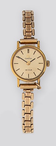 Lot 216 - Omega - A gold plated 'De Ville' wristwatch with a later 9ct gold bracelet