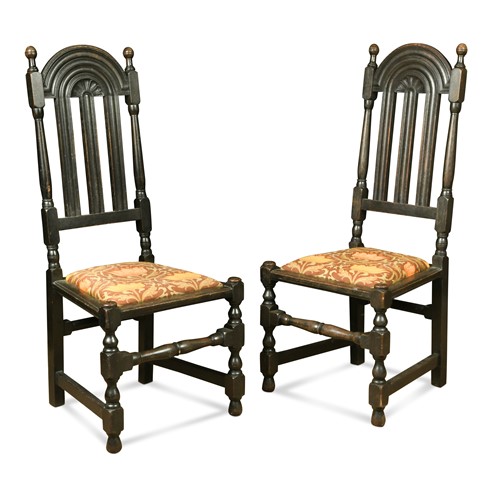 Lot 479 - Liberty & Co., a pair of oak Lochleven side chairs