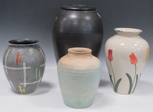 Lot 106 - Decorative vases to include a Wemyss style...
