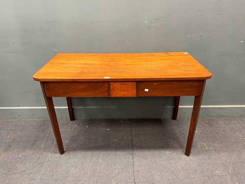 Lot 533 - 19th century D-shaped mahogany side table with...