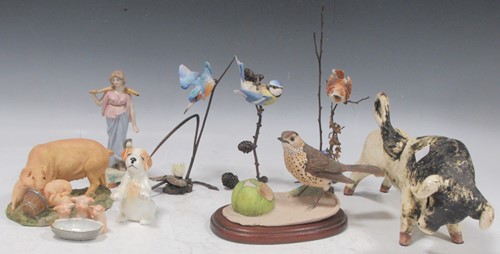 Lot 107 - A quantity ceramic animals, to include Bull by...