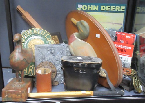 Lot 99 - Collectables - to include fire insurance signs...