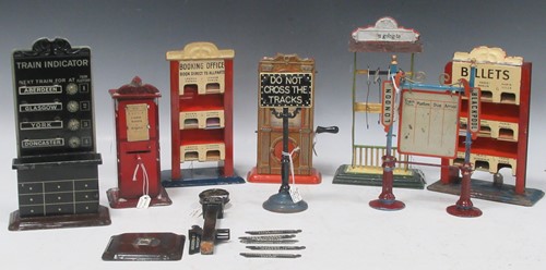 Lot 256 - Nine vintage model railway train indicator...