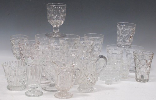 Lot 111 - Collection of moulded glass rummers and other...