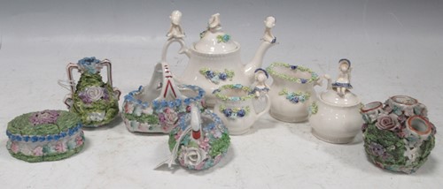 Lot 190 - A mixed group of miniature tea services and ceramics