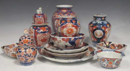 Lot 205 - A collection of various Imari wares, late...
