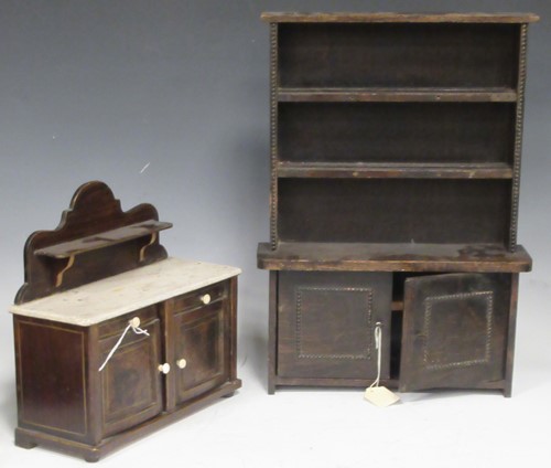 Lot 234 - Miniature 20th century Oak dresser 43cm x...