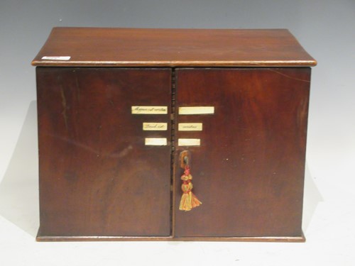 Lot 224 - A mahogany collectors specimen cabinet, early...