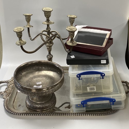 Lot 365 - Two silver photograph frames together with an...