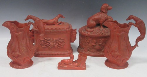 Lot 193 - Five items of mid 19th century Bodenback redware