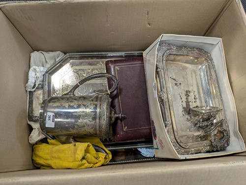 Lot 385 - A collection of silver plated items including...