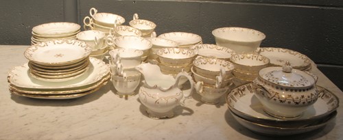 Lot 217 - An 82 piece white porcelain and gilt painted...