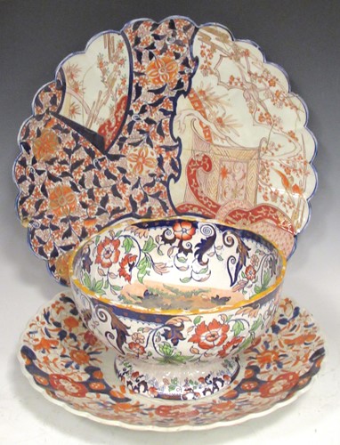 Lot 250 - Large Imari charger 41cm D, together with...