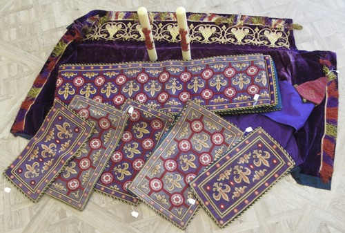 Lot 266 - Late 19th century tapestry panels, with...