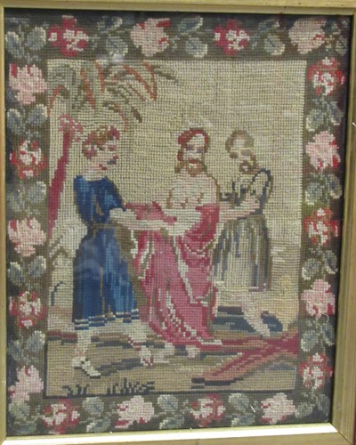 Lot 240 - Group of 19th century and later needlework and...