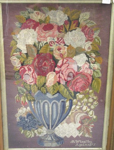Lot 239 - A large 19th century framed needlework of a...