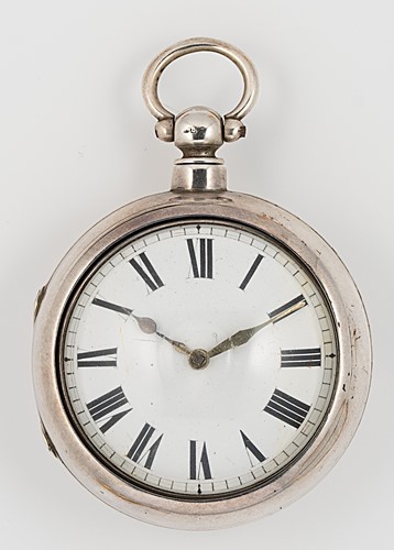 Lot 178 - Ephraim Perfitt, Wymondham - A late 19th century silver pair cased pocket watch