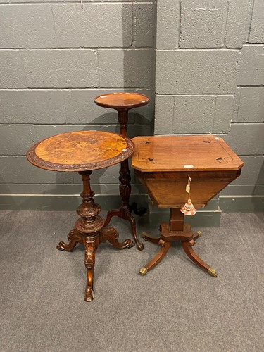 Lot 605 - A triform Victorian carved occasional table...