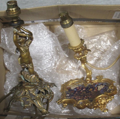 Lot 69 - Ornate 19th century rococo style brass table...