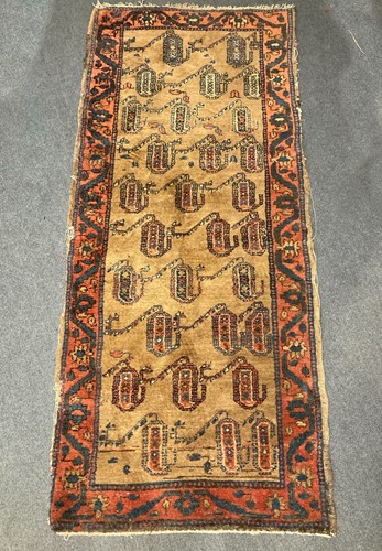 Lot 859 - A Hamadan boteh runner rug, circa 1930