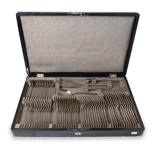 Lot 275 - A 64-piece set of early 20th century Czechoslovakian metalwares silver cutlery and flatware