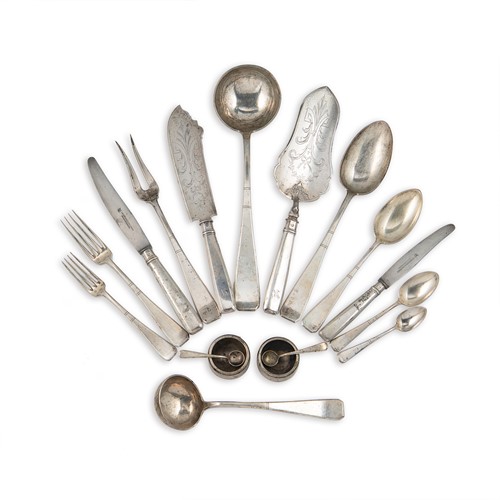 Lot 273 - An 90-piece set of early 20th century Austro-Hungarian metalwares silver cutlery and flatware