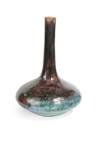 Lot 167 - Derek Davis (1926-2008), a 'sang de boeuf' glazed stoneware vase