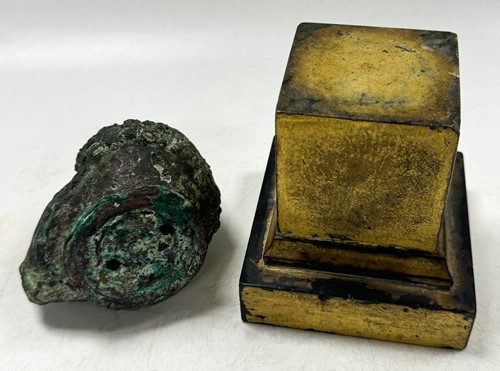 Lot 560 - A Roman bronze lamp, probably circa 100 AD