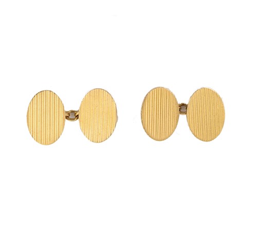 Lot 97 - A pair of 18ct gold early 20th century cufflinks