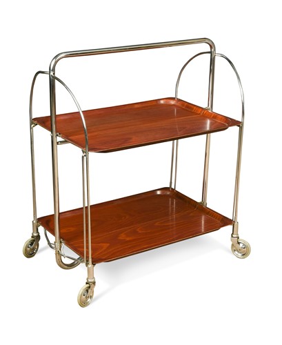 Lot 495 - A mid-century folding drinks trolley by Gerlinol