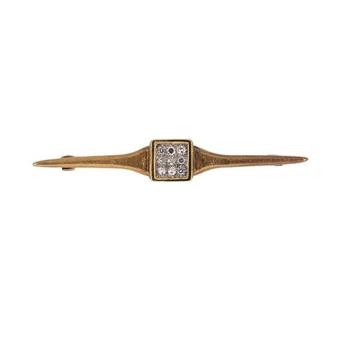 Lot 107 - A late 20th century diamond set bar brooch