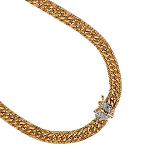 Lot 80 - A 9ct gold fancy chain necklace