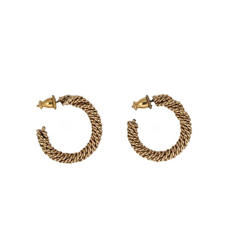 Lot 94 - A pair of hoop earrings