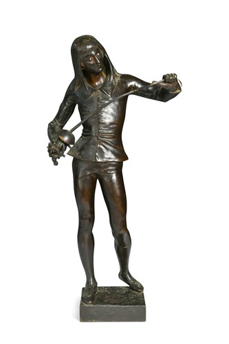 Lot 409 - Emile Laporte (1858-1907), a young fencer
