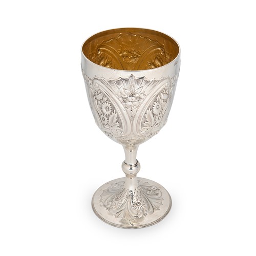 Lot 309 - A Victorian silver goblet