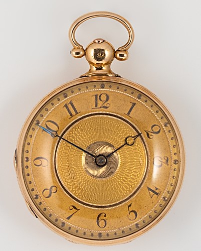 Lot 189 - Brockbank, London - An early 19th century 18ct gold open faced pocket watch