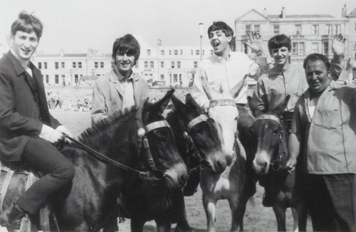 Lot 31 - Mark and Colleen Hayward, The Beatles ride donkeys