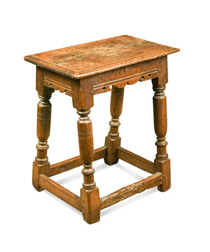 Lot 281 - An oak joint stool, 17th century
