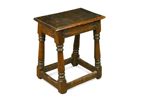 Lot 254 - An oak joint stool, 17th century