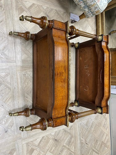 Lot 577 - A Continental birdseye maple and walnut crossbanded two tier etagere, 19th century