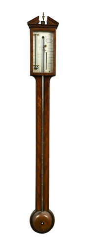 Lot 467 - A mahogany stick barometer, early 19th century