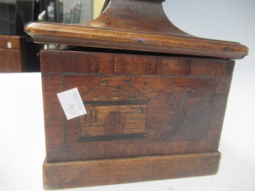 Lot 11 - Early 19th century and later walnut marquetry...