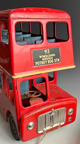 Lot 585 - A Tri-ang tinplate London Routemaster bus, mid 20th century