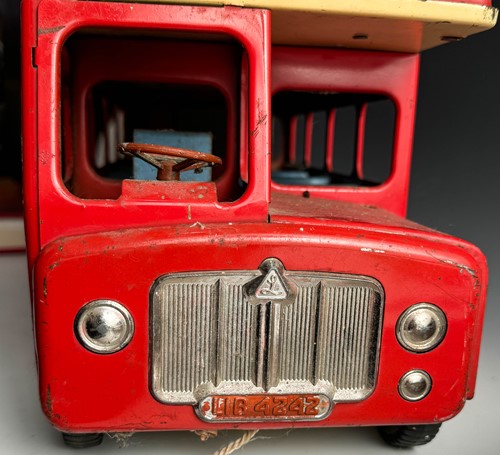 Lot 585 - A Tri-ang tinplate London Routemaster bus, mid 20th century