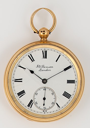 Lot 188 - J.W. Benson, London - A Victorian 18ct gold open faced pocket watch