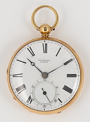 Lot 187 - Thomas Griffin, London - A mid 19th century 18ct gold open faced pocket watch