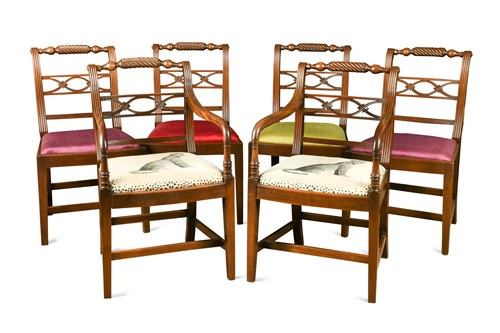 Lot 394 - A set of eight Regency mahogany dining chairs