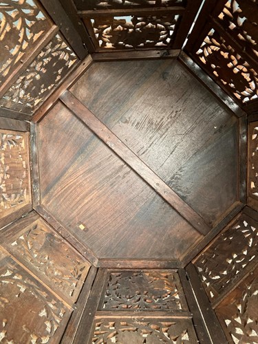 Lot 503 - A Hoshiapur teak folding table, early 20th century