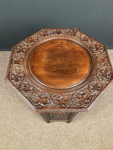 Lot 503 - A Hoshiapur teak folding table, early 20th century