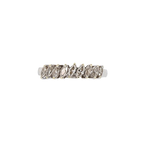 Lot 146 - A nine stone diamond ring